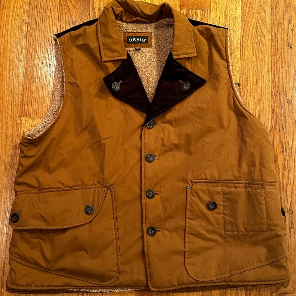 Orvis XL Sherpa fleece lined vest